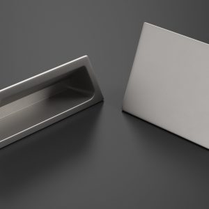 Kitchen Cabinet Handle Bin Pull Closed Silver
