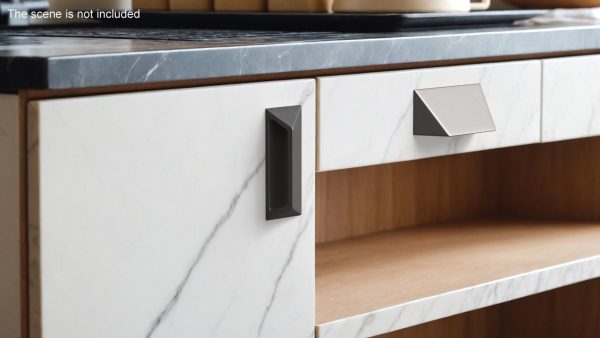 Kitchen Cabinet Handle Bin Pull Closed Silver