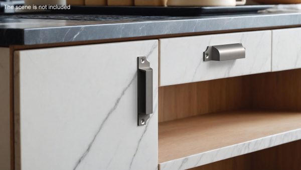 Kitchen Cabinet Handle Bin Pull Silver