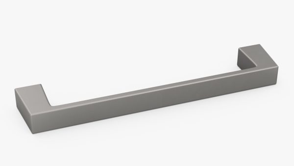 Kitchen Cabinet Handle Flat Fronted Silver