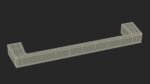 Kitchen Cabinet Handle Flat Fronted Silver