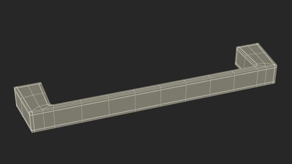 Kitchen Cabinet Handle Flat Fronted Silver