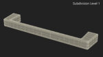 Kitchen Cabinet Handle Flat Fronted Silver