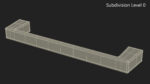Kitchen Cabinet Handle Flat Fronted Silver
