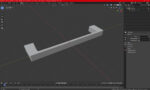 Kitchen Cabinet Handle Flat Fronted Silver