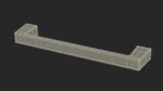Kitchen Cabinet Handle Flat Fronted Silver