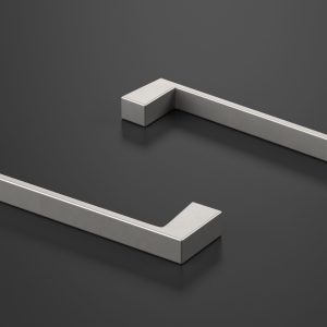 Kitchen Cabinet Handle Flat Fronted Silver