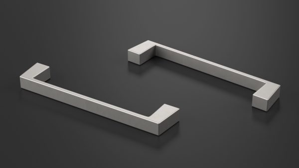 Kitchen Cabinet Handle Flat Fronted Silver