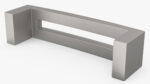 Kitchen Cabinet Handle Flat Silver