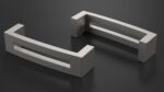 Kitchen Cabinet Handle Flat Silver