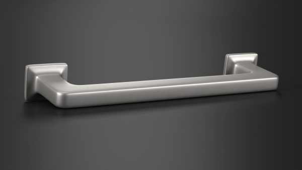 Kitchen Cabinet Handle Footed Silver