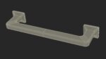 Kitchen Cabinet Handle Footed Silver
