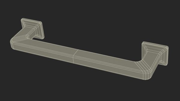 Kitchen Cabinet Handle Footed Silver