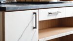 Kitchen Cabinet Handle Footed Silver