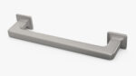 Kitchen Cabinet Handle Footed Silver