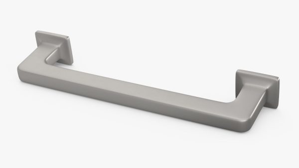 Kitchen Cabinet Handle Footed Silver