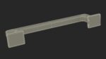 Kitchen Cabinet Handle Footed Silver