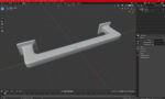 Kitchen Cabinet Handle Footed Silver