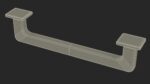 Kitchen Cabinet Handle Footed Silver