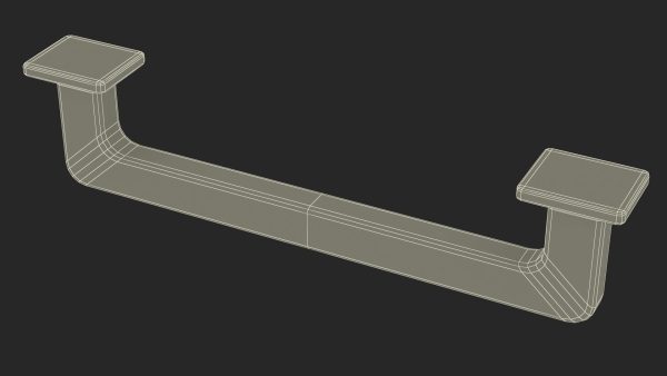 Kitchen Cabinet Handle Footed Silver