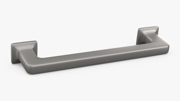 Kitchen Cabinet Handle Footed Silver