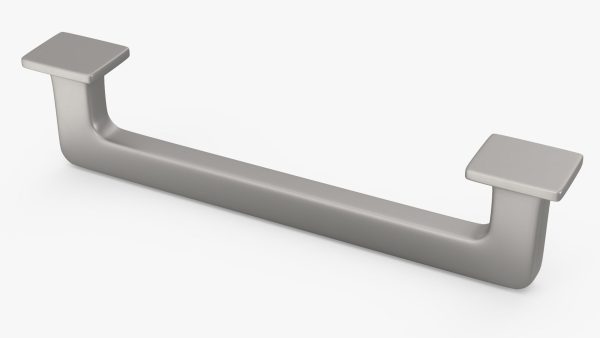 Kitchen Cabinet Handle Footed Silver