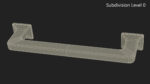 Kitchen Cabinet Handle Footed Silver