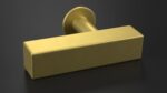 Kitchen Cabinet Handle Knob Rectangular Bronze
