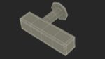 Kitchen Cabinet Handle Knob Rectangular Bronze