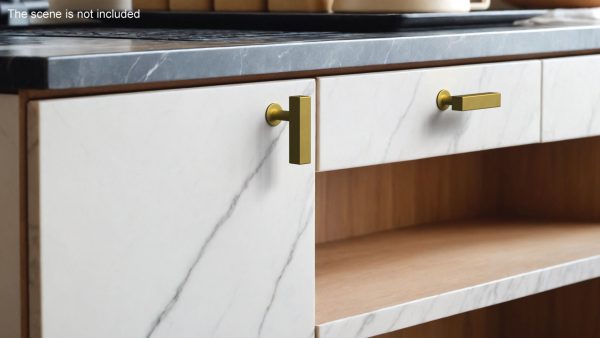 Kitchen Cabinet Handle Knob Rectangular Bronze