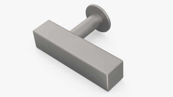 Kitchen Cabinet Handle Knob Rectangular Silver