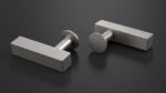 Kitchen Cabinet Handle Knob Rectangular Silver