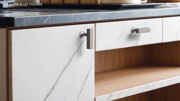 Kitchen Cabinet Handle Knob Rectangular Silver
