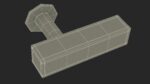 Kitchen Cabinet Handle Knob Rectangular Silver