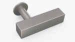 Kitchen Cabinet Handle Knob Rectangular Silver