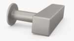 Kitchen Cabinet Handle Knob Rectangular Silver