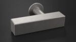 Kitchen Cabinet Handle Knob Rectangular Silver