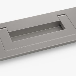 Kitchen Cabinet Handle Recessed Rectangular Silver