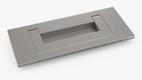 Kitchen Cabinet Handle Recessed Rectangular Silver