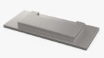 Kitchen Cabinet Handle Recessed Rectangular Silver