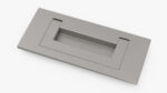 Kitchen Cabinet Handle Recessed Rectangular Silver