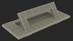 Kitchen Cabinet Handle Recessed Rectangular Silver