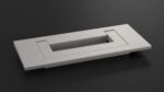 Kitchen Cabinet Handle Recessed Rectangular Silver