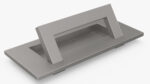 Kitchen Cabinet Handle Recessed Rectangular Silver