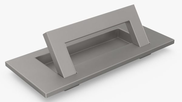 Kitchen Cabinet Handle Recessed Rectangular Silver