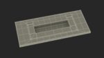 Kitchen Cabinet Handle Recessed Rectangular Silver