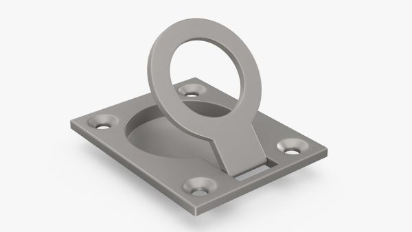 Kitchen Cabinet Handle Recessed Round Silver