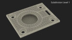 Kitchen Cabinet Handle Recessed Round Silver