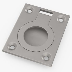 Kitchen Cabinet Handle Recessed Round Silver