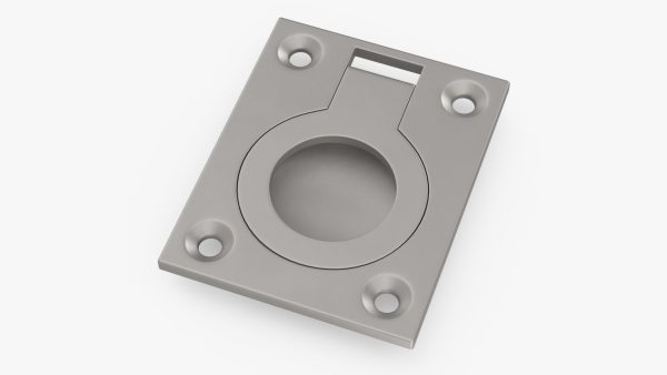 Kitchen Cabinet Handle Recessed Round Silver